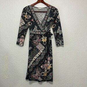 Odd Molly Mix Print Organic Cotton Wrap Dress